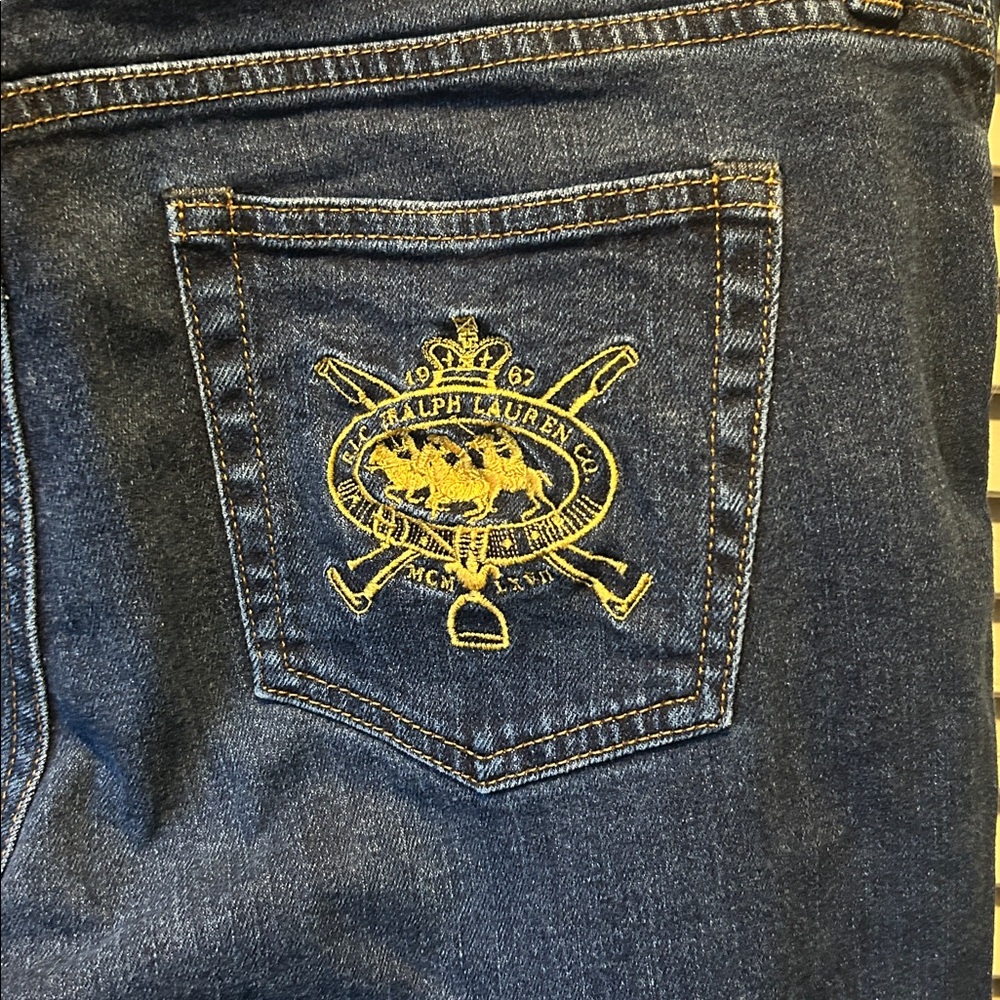 Ralph Lauren sport  ladies jeans  size 32 vintage with back pocket logo. - Picture 2 of 6